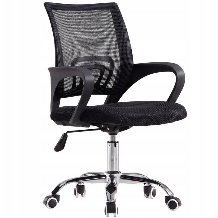 Scaun ergonomic de birou, Zola, suporta 150 kg, inaltime reglabila 42-50 cm, spatar si sezut Micro-Mesh respirabil, cotiere, rotativ 360°, negru