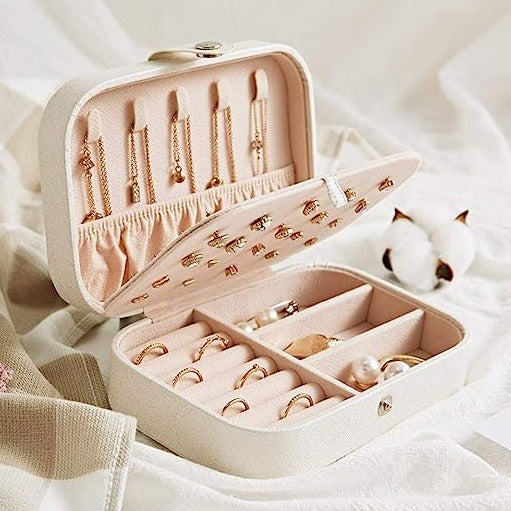 Organizator de bijuterii, Zola®, dreptunghiular, compartimente detasabile, 16x11x5 cm, alb