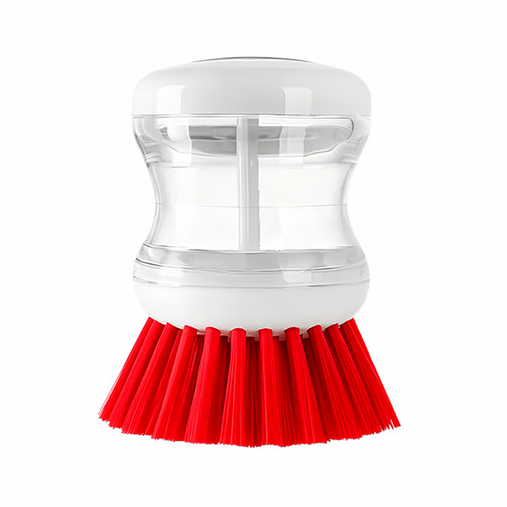 Perie de vase, Zola®, cu dozator pentru detergent, rosu cu alb