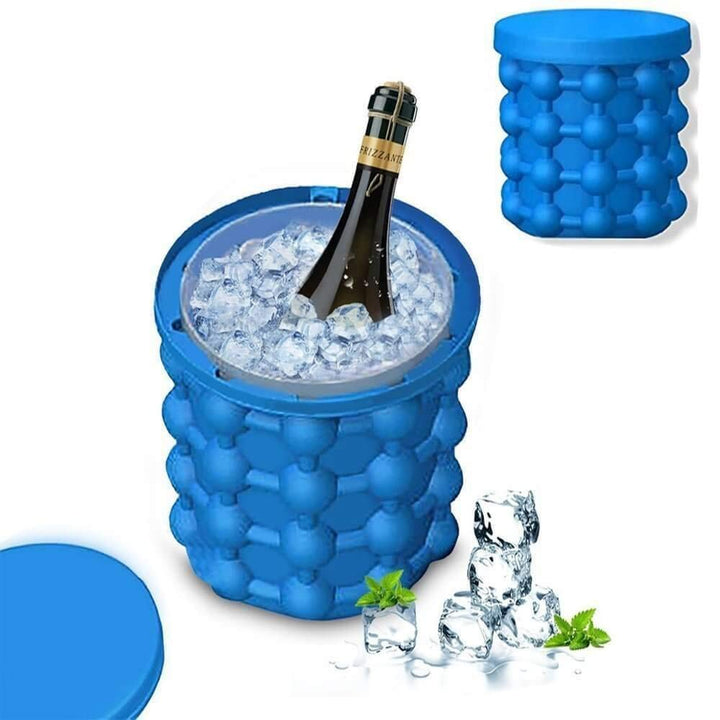 Frapiera si forma pentru gheata, Zola®, pentru 40 de cuburi, albastra, din silicon, cu capac