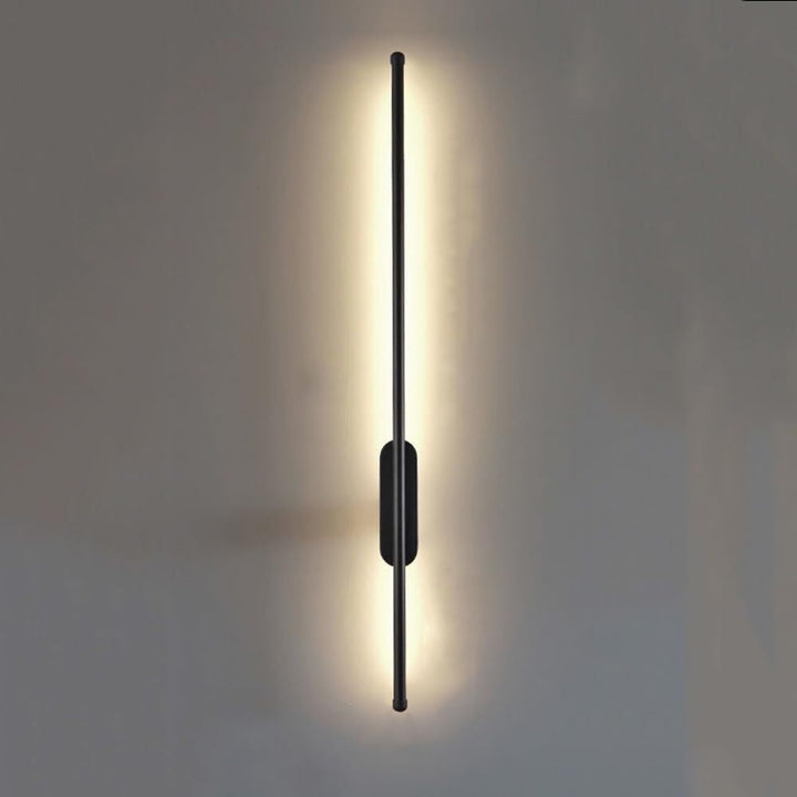 Aplica LED de perete, Zola, unghi de iluminare 180 grade, lumina 4000K alb neutru , 11W, 60x1.5 cm, neagra