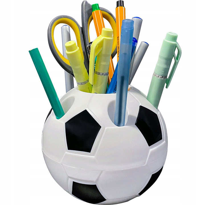 Suport pentru creioane si pixuri, Zola, forma de minge de fotbal, 11 cm
