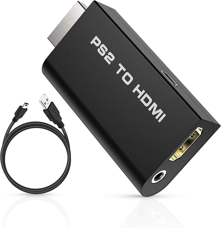 Adaptor PS2 la HDMI, Zola, Full HD, port mini-jack 3.5 mm, alimentare USB, 5 V, 3.4 x 7 x 1.4 cm, negru