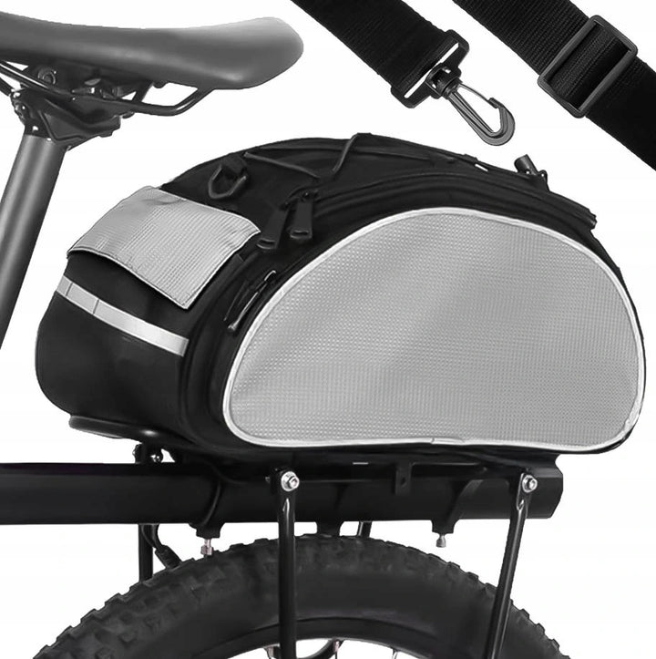 Geanta de bicicleta, umar ,de mana, Zola®, prindere pe portbagaj/Extensie si bretea, neagra, fixare velcro, 21x35x4 cm