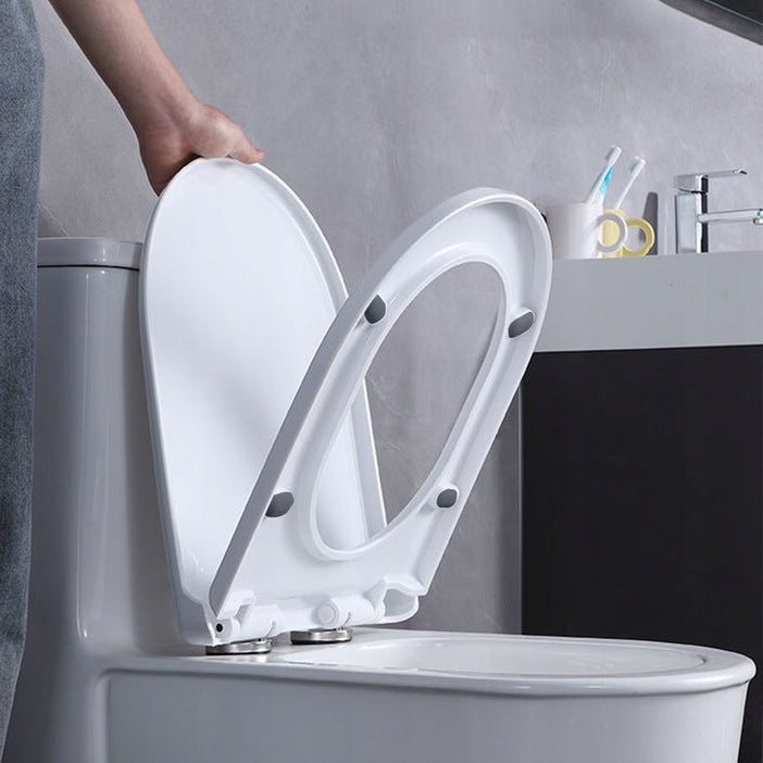 Capac pentru toaleta, Zola, oval,  inchidere silentioasa, balamale metalice, duroplast , 45.5 x 36 cm, alb