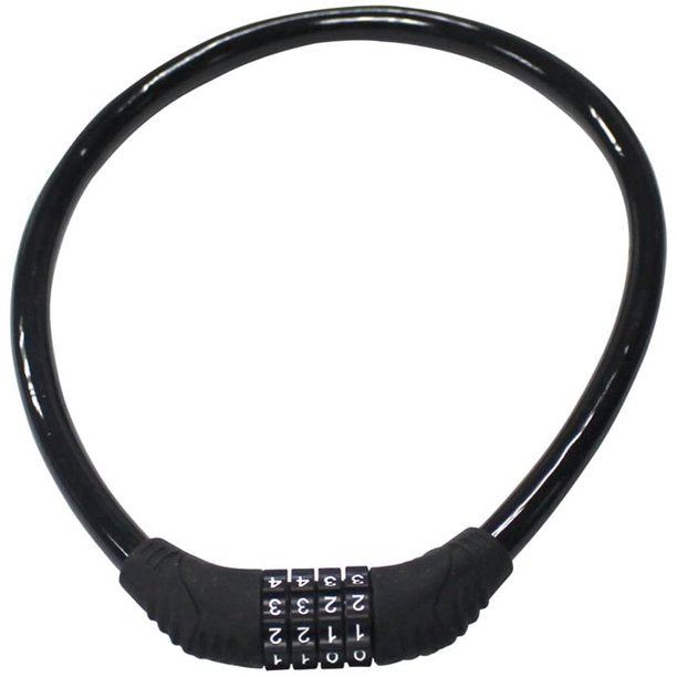 Antifurt bicicleta, Zola®, blocare prin cifru, 4 trepte, 110 cm, negre