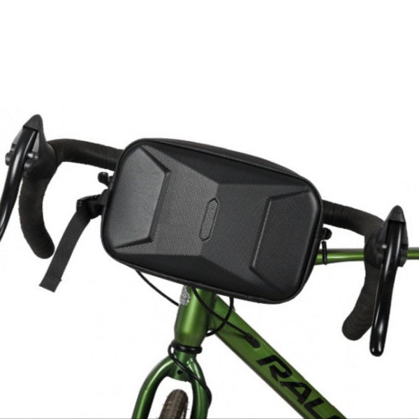 Geanta pentru bicicleta, Zola, tip borseta, fixare pe ghidon sau cadru cu velcro, poliester, 25 x 8 x 16 cm, negru