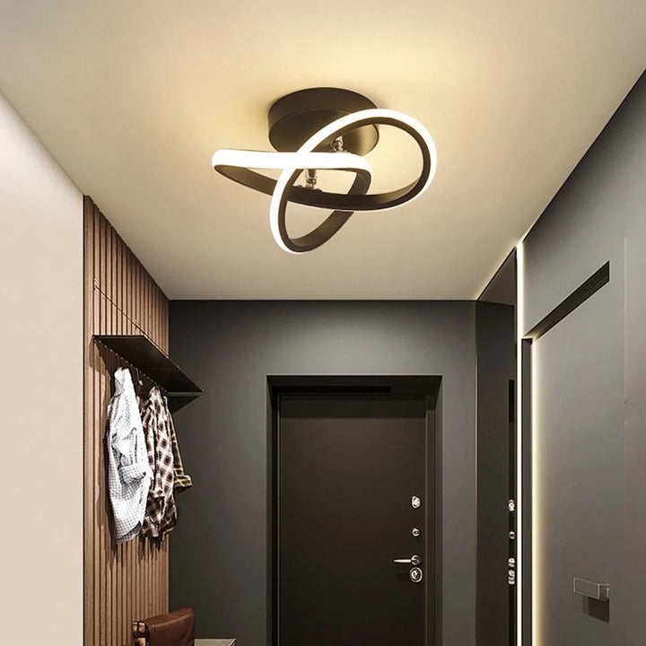 Lustra LED, Zola®, montare tavan, 230 V, din metal, 24W, lumina alb neutru, 12x10x26 cm, neagra