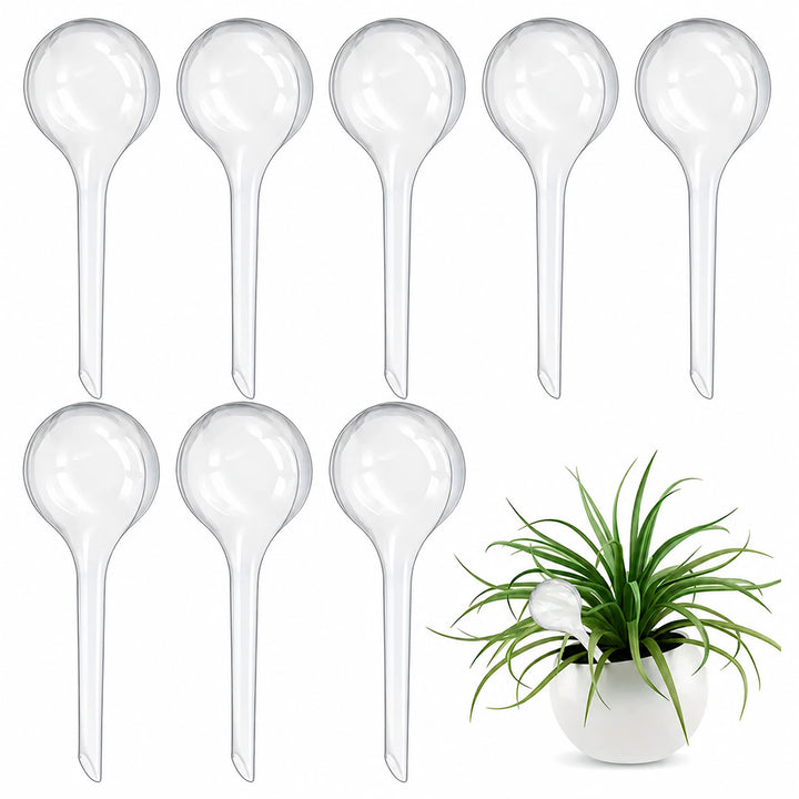 Set 8 bile pentru irigare automata, Zola, 250 ml/bucata, pentru plante in ghiveci, transparente, 25.5 x 8.8 cm