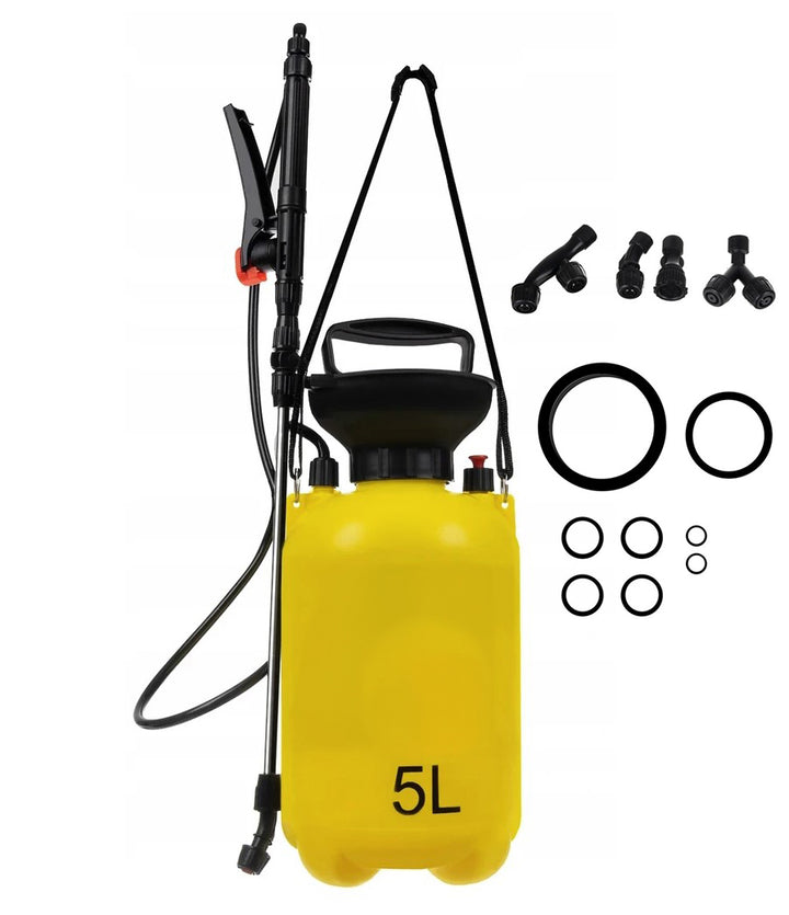 Pompa manuala de stropit, Zola, 5 litri, bretea pentru umar reglabila 65-102cm,  presiune de lucru 0.2-0.3 Mpa / 2-3 bar, lancea telescopica 40-70 cm, 4 varfuri speciale