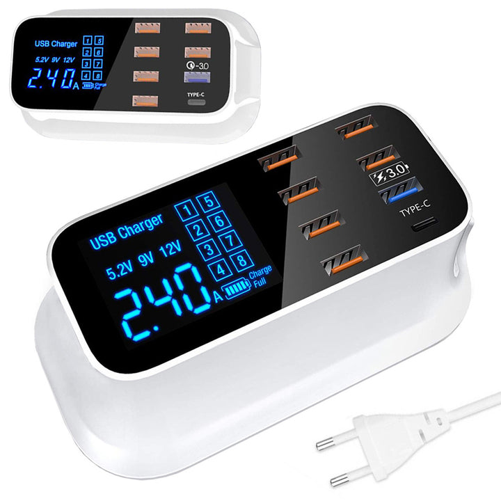 Statie de incarcare rapida, Zola®, pana la 8 dispozitive, 40W, 240V, 14x7.5x5 cm, alba