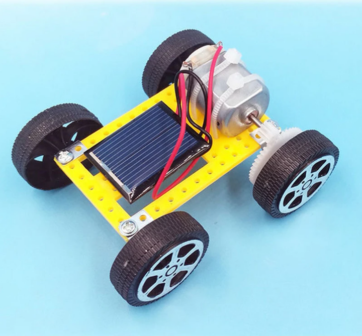 Kit masinuta solara pentru un mic constructor, Zola®, motor solar, utilizat in aer liber, 8x7.5x3.2 cm, negru/galben