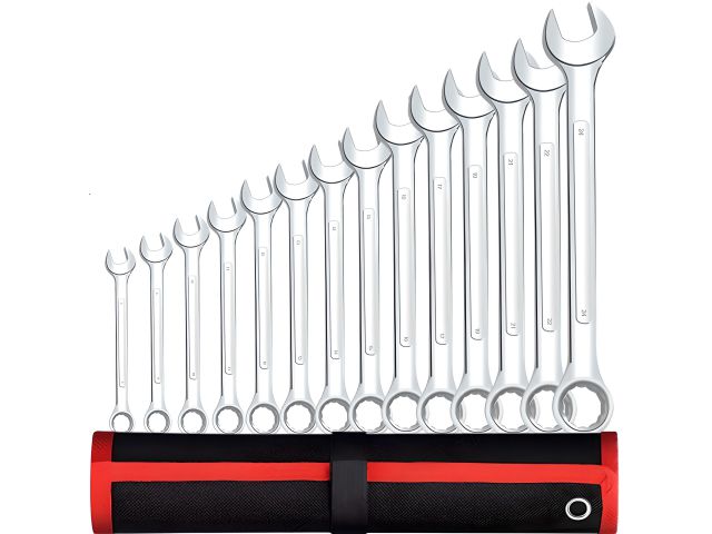 Set 14 chei fixe, Zola, 8-24 mm, otel crom-vanadiu, cu husa de depozitare