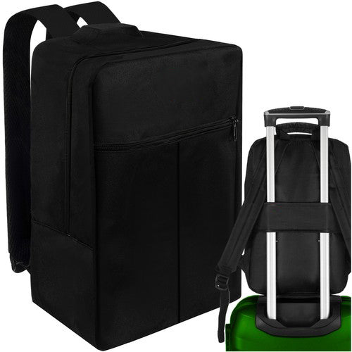 Rucsac multifunctionala voiaj/sport, Zola, material impermeabil, ideala pentru avion, sistem agatare pe troler, 40 x 25 x 20 cm, negru