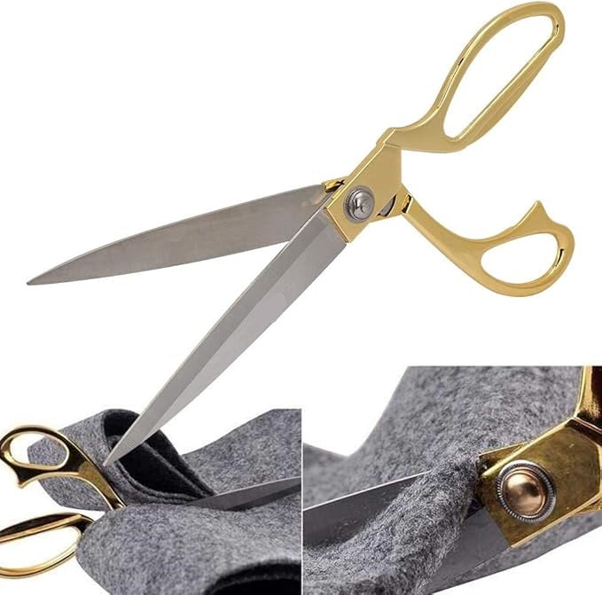 Foarfeca de croitorie, Zola, lame otel inoxidabil, manere ergonomice, 20.5 cm, aurie