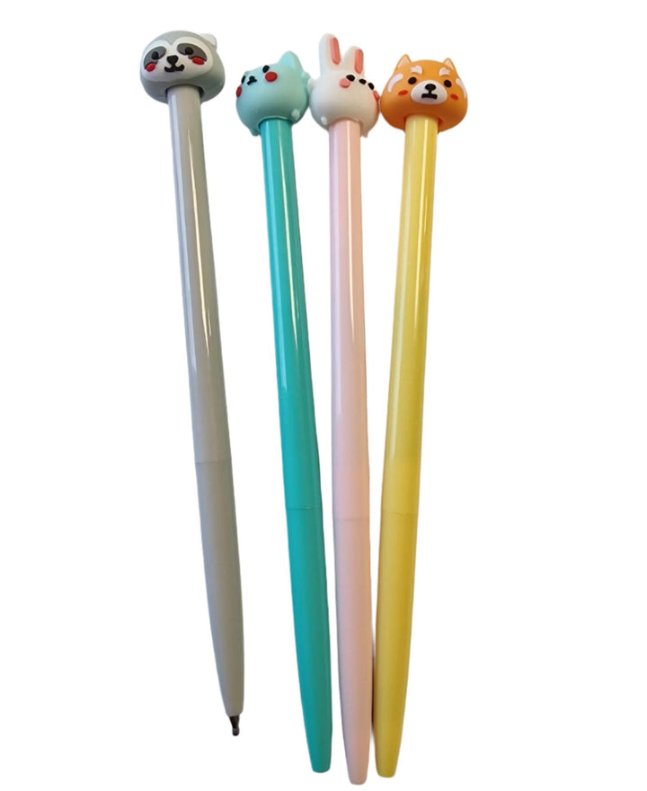 Set 4 pixuri, Zola, modele amuzante cu animalute, retractabile