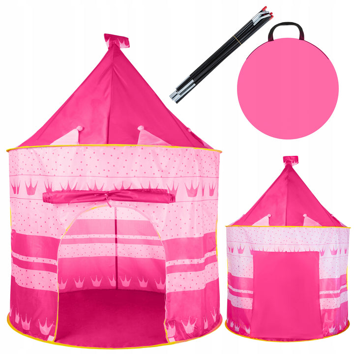 Cort de joaca pentru copii, Zola®, casuta printesei, pink , 135x105 cm