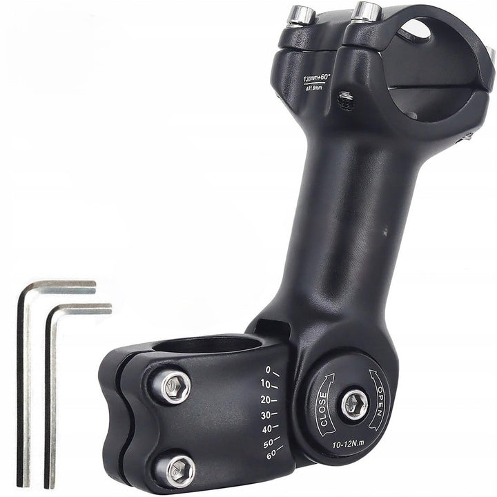 Pipa ghidon reglabila, Zola, unghi inclinare 0-60º, diametru 28.6 mm, lungime 16 cm, aliaj aluminiu, negru