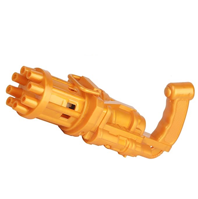 Pistol de facut baloane, din sapun, Zola®, recipient cu lichid, din plastic, auriu