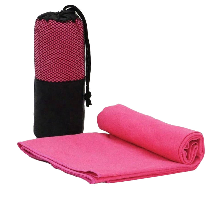 Prosop din microfibra, Zola®, super-absorbant, universal, uscare rapida, ideal pentru sport, plaja, aerobic, fitness, yoga, activitati in aer liber, 40 x 80 cm, roz