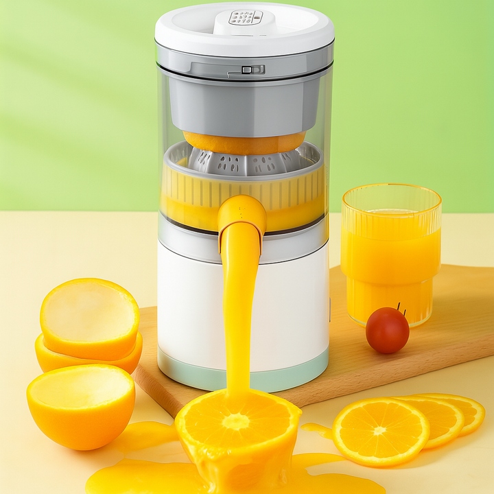 Storcator electric de citrice, Zola, 45W, wireless, capacitate 400 ml, reincarcabil, USB-C, 23.7 x 10.6 cm, alb