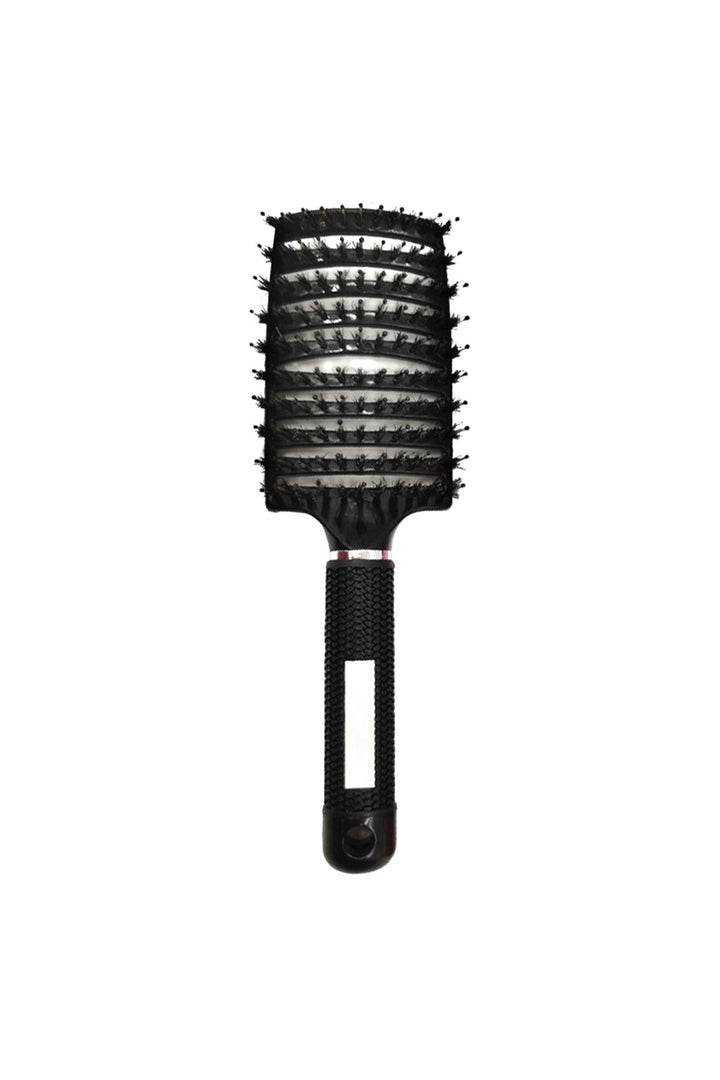 Perie pentru descurcat parul, Zola®, design ergonomic, 10 randuri de peri si varfuri flexibile, 25 cm, negru