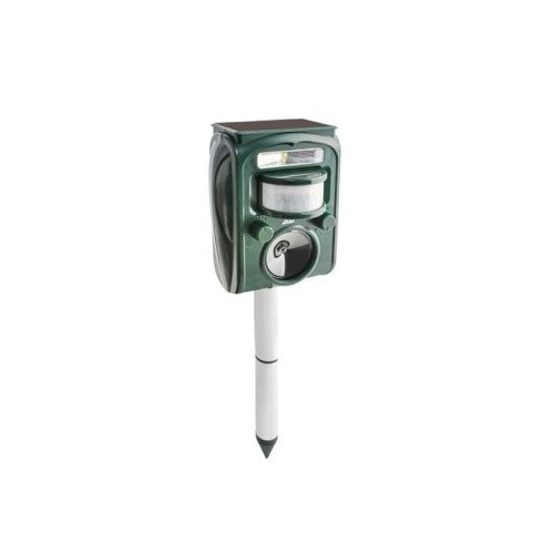 Aparat ultrasonic , Zola, senzor , cu panou solar pentru indepartarea animalelor catei, pisici, caprioare, vulpi, soareci, pasari
