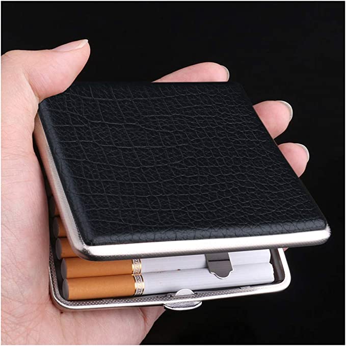 Tabachera, Zola®, capacitate 20 de tigari, metalica, 9.5x9.5x1.5 cm, neagra