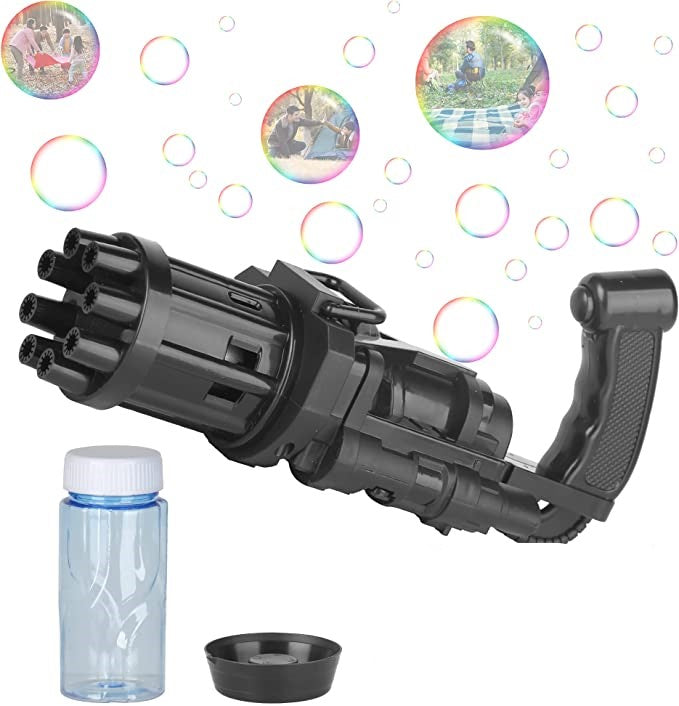 Pistol de facut baloane, din sapun, Zola®, recipient cu lichid, din plastic, negru