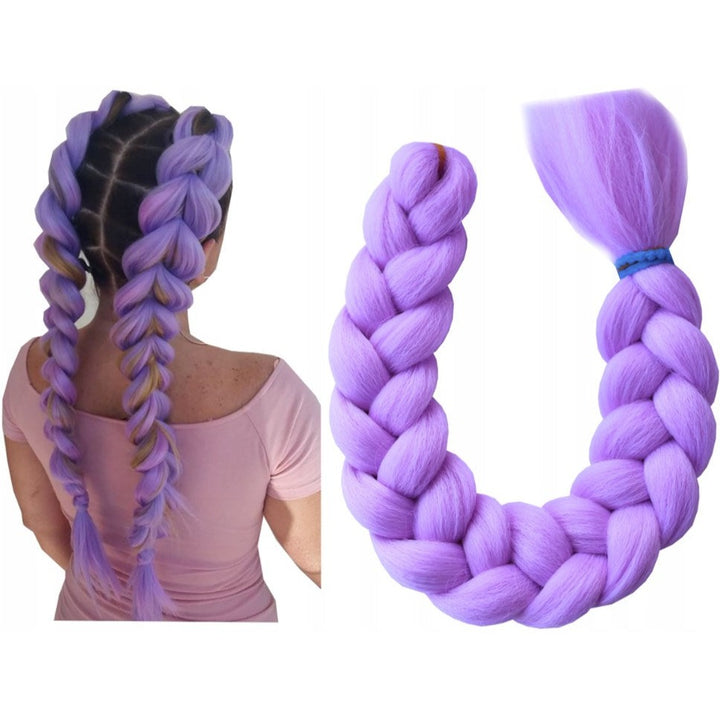 Extensii par sintetic pentru impletituri, Zola®, 60 cm, lila