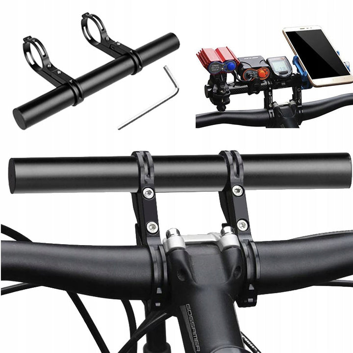 Extensie ghidon biciclete/trotinete , Zola®, pentru suport telefon, far sau pedometru, ogllinzi, negru