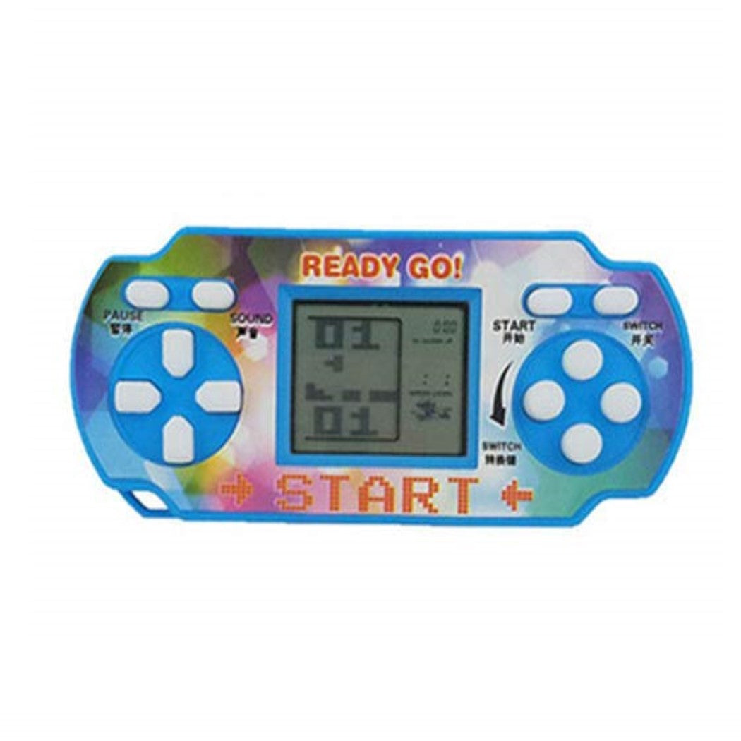 Consola retro portabila, Zola®, Tetris racing, plastic, 9x4 cm, albast ...
