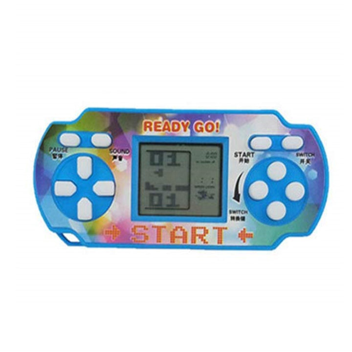 Consola retro portabila, Zola®, Tetris racing, plastic, 9x4 cm, albastru