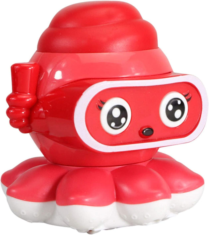 Jucarie interactiva pentru copii, Zola® model caracatita, plastic, 8x8x7 cm, rosu
