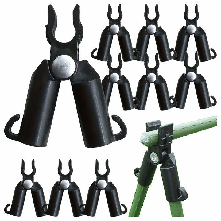 Set 10 conectori pentru araci gradina, Zola, tip A, 9 mm, rezistenti, plastic/metal, negri