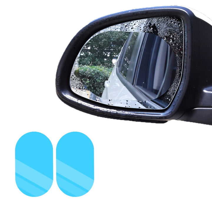 Set 2 folii protectie pentru oglinzi, Zola®, auto-adeziva, anti-ceata, usor de utilizat, 13.5x9.5 cm