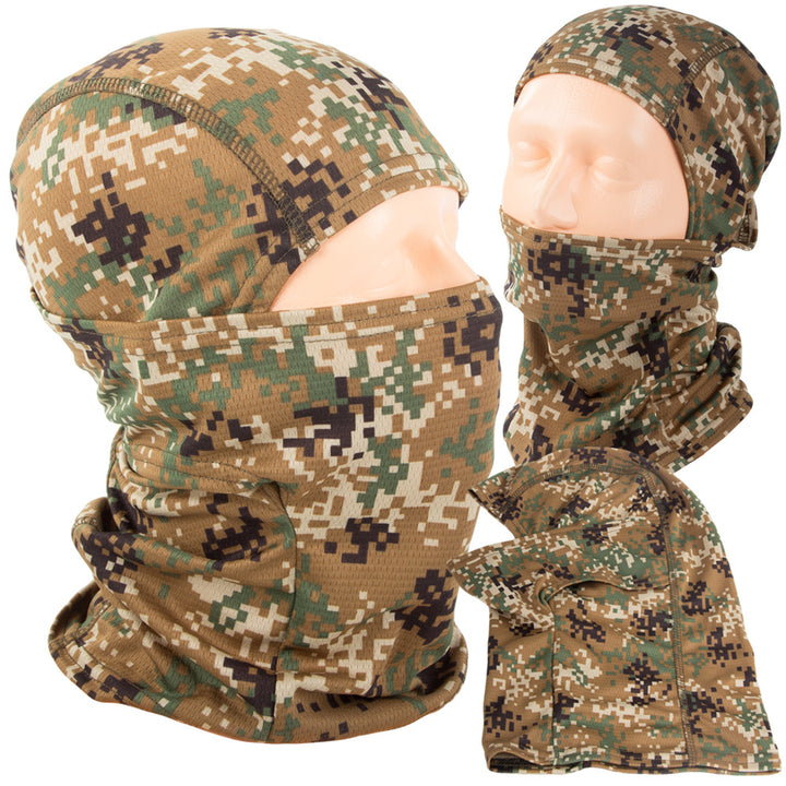 Cagula tactica multifunctionala, Zola, termoactiva, marime universala, material respirabil, 36 x 25 x 23 cm, camuflaj pixel