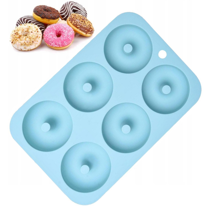 Forma din silicon pentru gogosi, Zola, rezistenta la temperaturi de la  -60 la 230 grade C, lungime 26 cm, blue