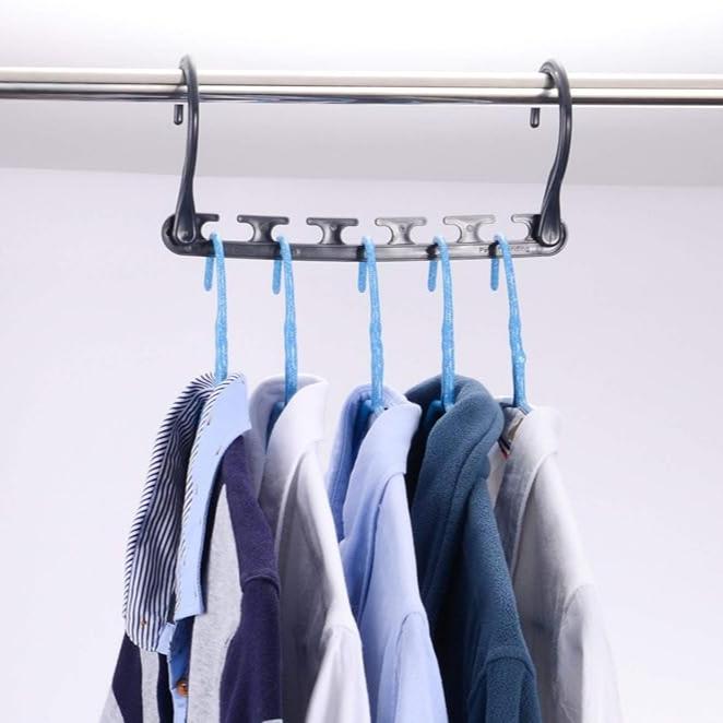 Set 8 organizatoare pentru umerase, Zola®, din plastic, 23.5x2.5x0.7 cm, gri