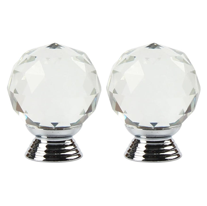 Set 2 manere pentru usa, Zola®, model cristal, Diametrul maner 30 mm , inaltime 40 mm
