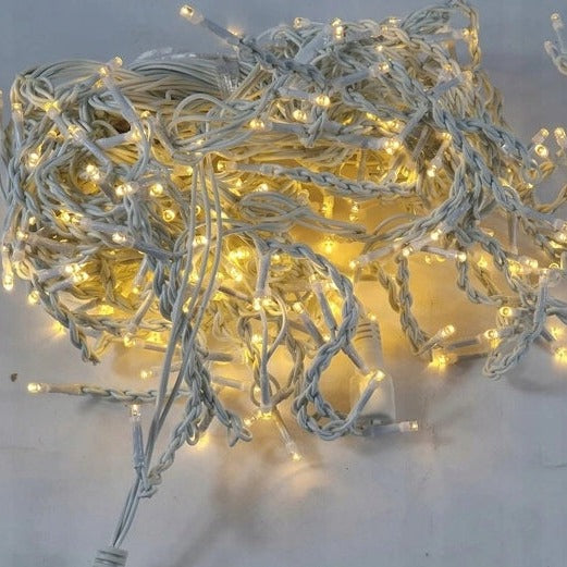 Instalatie de Craciun, Zola®, perdea curgatoare cu franjuri inegale, 500 leduri, lumina calda, lungime totala 17M, IP44