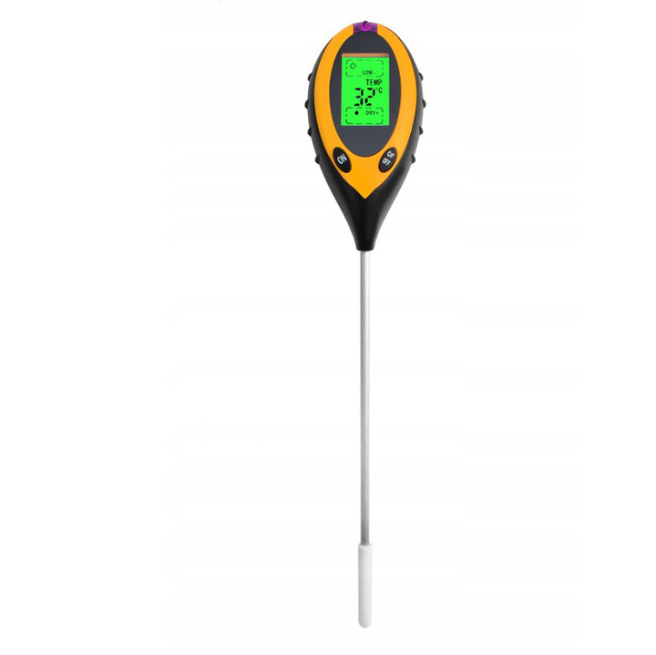 Aparat pentru masurarea Ph-ului, umiditatii, temeratura si lumina din sol, Zola®, 4 in 1 , cu display digital