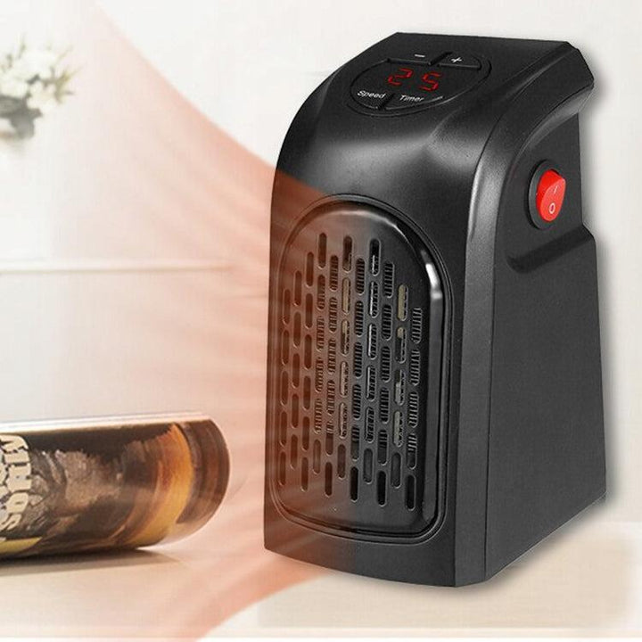 Aeroterma electrica portabila, Zola, 400W, incalzeste pana la 20 m2, temperatura reglabila de la 15-32 grade Celsius, afisaj LCD, 15.5x8.5x10 cm, neagra