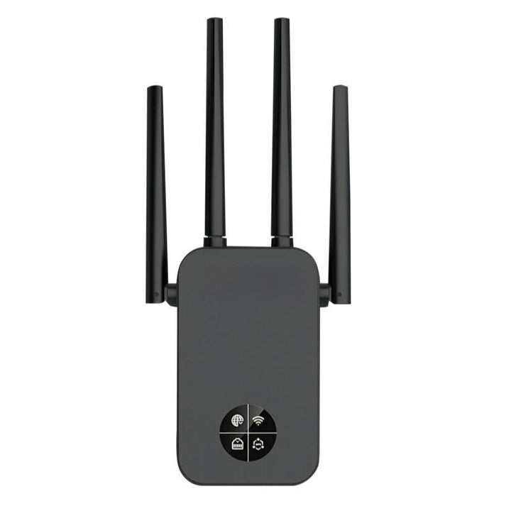 Amplificator semnal Wireless, Zola®, transfer pana la 1200 Mbps, 4 antene, conexiune WPA/WPA2, WPA-PSK/WPA2-PSK, plastic, negru