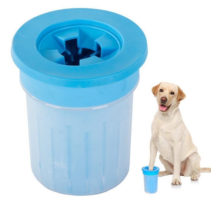 Dispozitiv din silicon de curatarea labuletor, Zola®, pentru animale, marimea M, 15x11 cm, blue