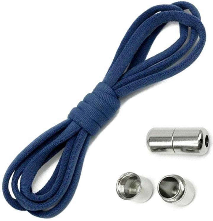 Sireturi fara legare reglabile,  Zola®, lungime 100 cm, clema pentru prindere, albastre