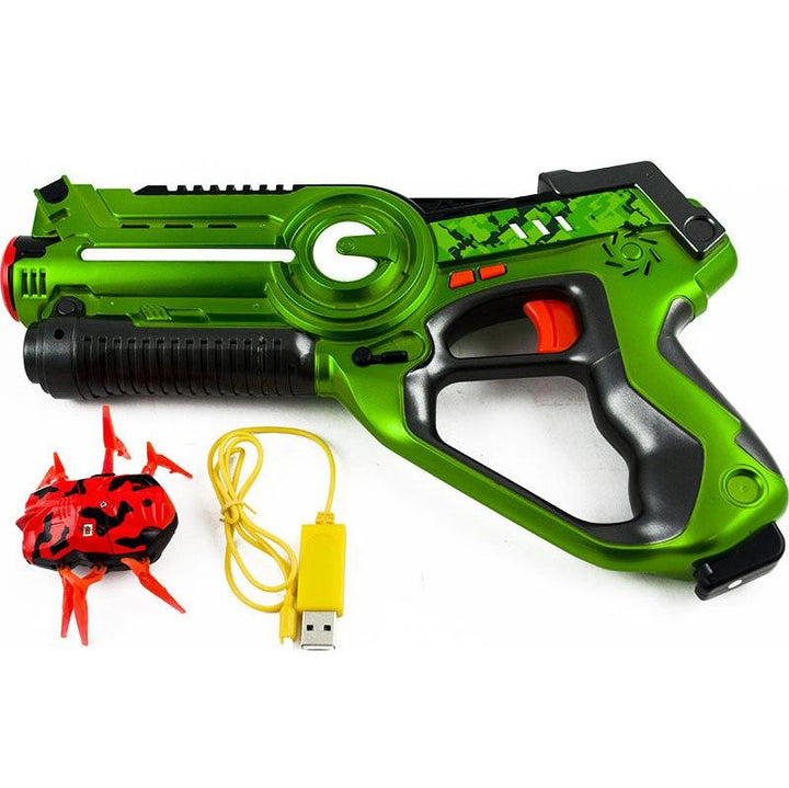 Pistol cu inflarosu si insecta, pentru copii, Zola®, din plastic, cu USB, 53x20x7 cm