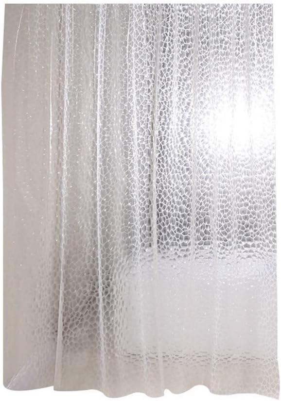 Perdea de baie cu efect 3D, Zola®, din PEVA, 12 carlige, 180x200 cm, alba