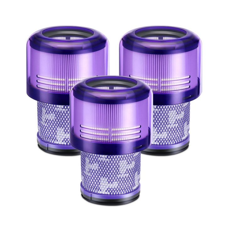 Set 3 filtre lavabile pentru aspirator, Zola, compatibile cu Dyson V11, V15 si SV14, filtru HEPA, usor de curatat, material durabil, violet
