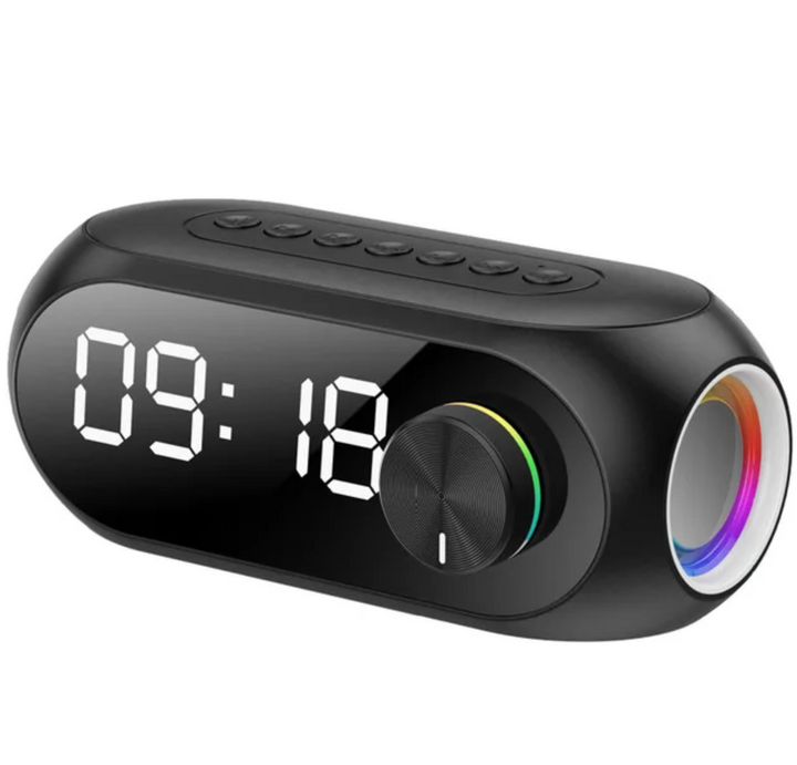 Ceas de masa LED, Zola®,asociere bluetooth 5.0, functie de programare 2 alarme, radio, spatiu card de memorie TF, intrare AUX, distanta de transmisie 10 m, microfon hands-free incorporat pentru apelur